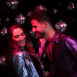 Disco koule stříbrná 20 cm